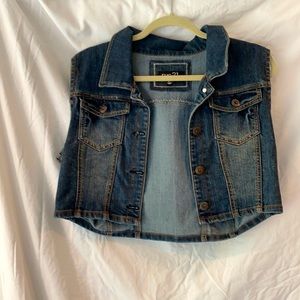 Jean cropped vest